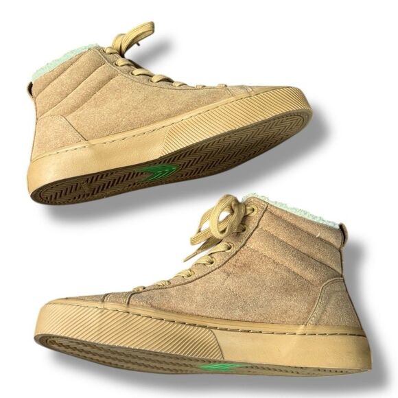 Cariuma OCA High Top Suede Sneaker Camel Lined Men’s Sz 6.5 / Women’s Sz 8 - Picture 6 of 11